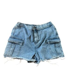 Wishlist Denim Cargo Women Shorts Size Large